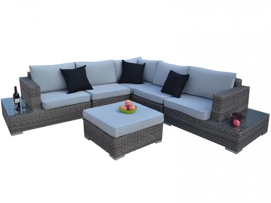 Rattan hörn soffa set design vardagsrum möbler